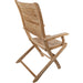 Naples Natural Teak Outdoor Patio Folding Chair with Arm Rests - Sweatfully