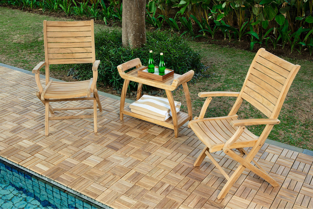Norwegian Natural Teak Shower and Bath Curved Spa Bench with Shelf - 30" - Sweatfully