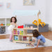Holly Wooden Market Stand – Kids’ Pretend Play Shop & Display Shelf - Sweatfully