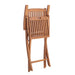 Telluride Oiled Teak Outdoor Patio Folding Chair with Arm Rests - Sweatfully