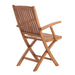Telluride Oiled Teak Outdoor Patio Folding Chair with Arm Rests - Sweatfully