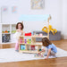 Holly Wooden Market Stand – Kids’ Pretend Play Shop & Display Shelf - Sweatfully