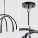 Caboche Mid-Century Modern Black Dimmable 6-Light Chandelier - Sweatfully