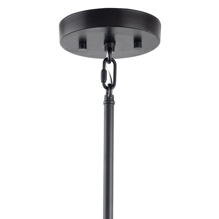 Caboche Mid-Century Modern Black Dimmable 6-Light Chandelier - Sweatfully