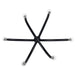 Caboche Mid-Century Modern Black Dimmable 6-Light Chandelier - Sweatfully