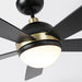 52" Indutrial 5 Blades Ceiling Fan with LED Lighting - Sweatfully