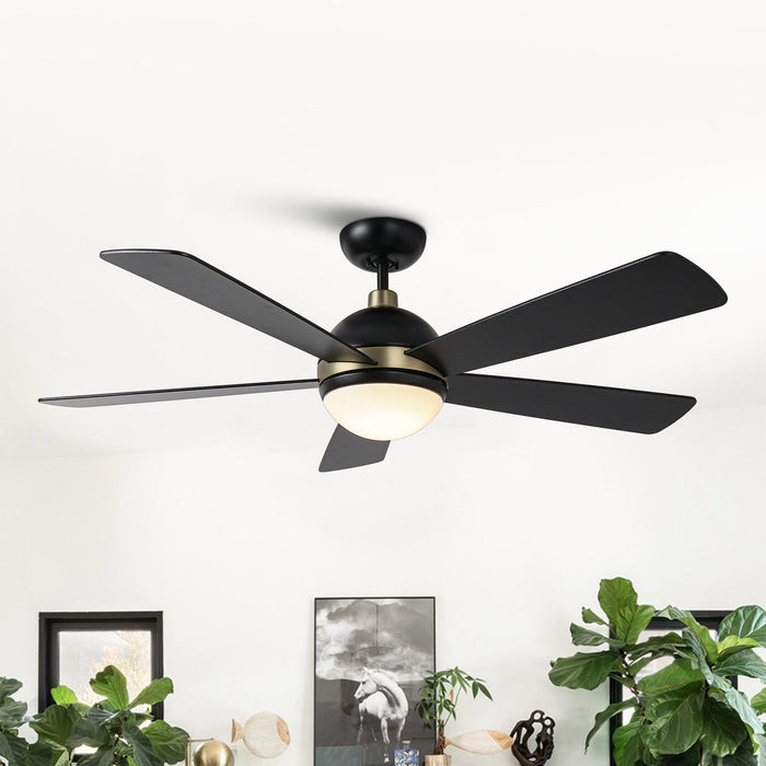 52" Indutrial 5 Blades Ceiling Fan with LED Lighting - Sweatfully