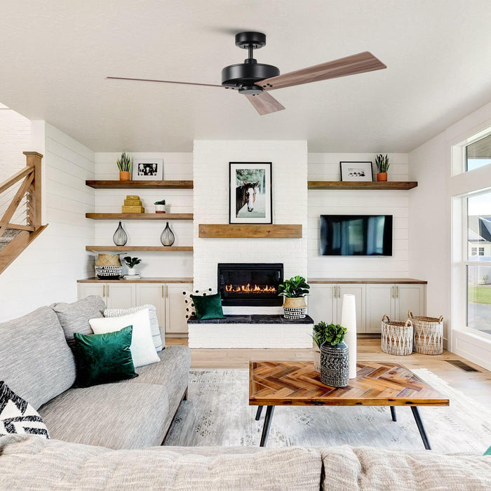 52" Wall Control 4 Speed Ceiling Fan - Sweatfully