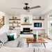 52" Wall Control 4 Speed Ceiling Fan - Sweatfully