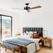 52" Wall Control 4 Speed Ceiling Fan - Sweatfully