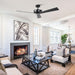 52" Wall Control 4 Speed Ceiling Fan - Sweatfully