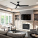 52" 4 Speed Wall Control Ceiling Fan with LED Lighting - Sweatfully