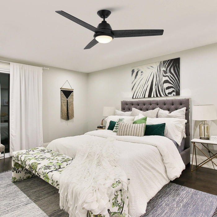 52" 4 Speed Wall Control Ceiling Fan with LED Lighting - Sweatfully