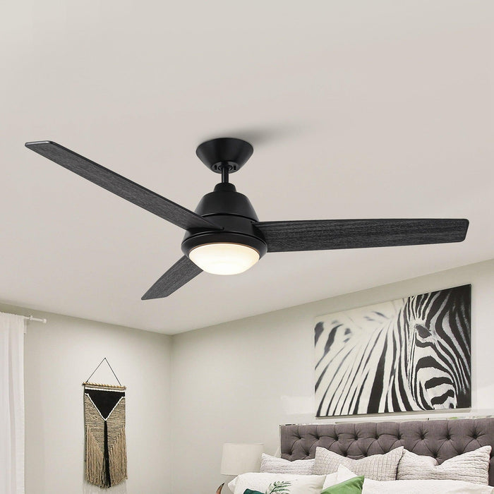 52" 4 Speed Wall Control Ceiling Fan with LED Lighting - Sweatfully