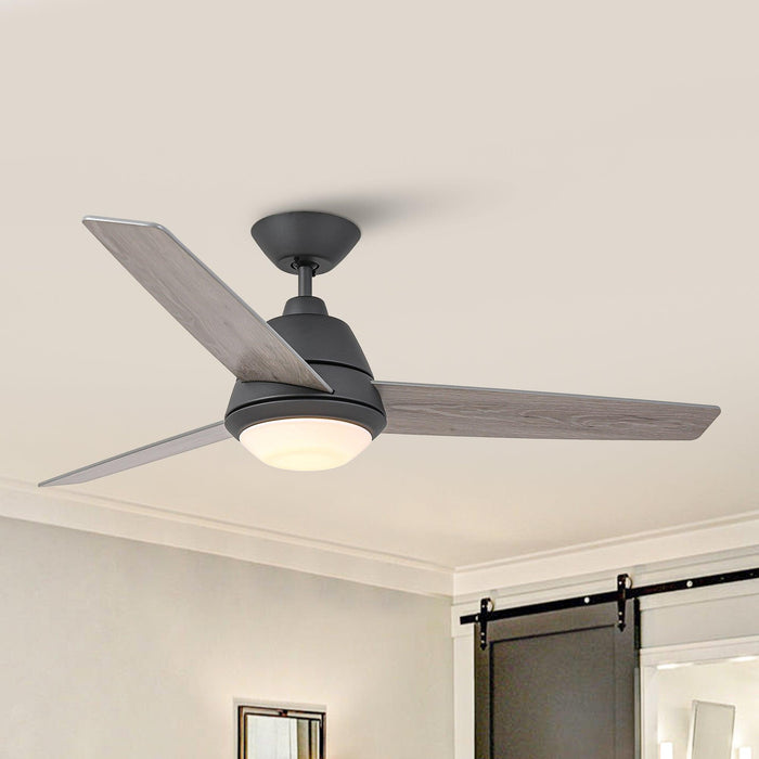 52" 4 Speed Wall Control Ceiling Fan with LED Lighting - Sweatfully