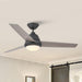 52" 4 Speed Wall Control Ceiling Fan with LED Lighting - Sweatfully