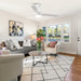 52" 4 Speed Wall Control Ceiling Fan with LED Lighting - Sweatfully