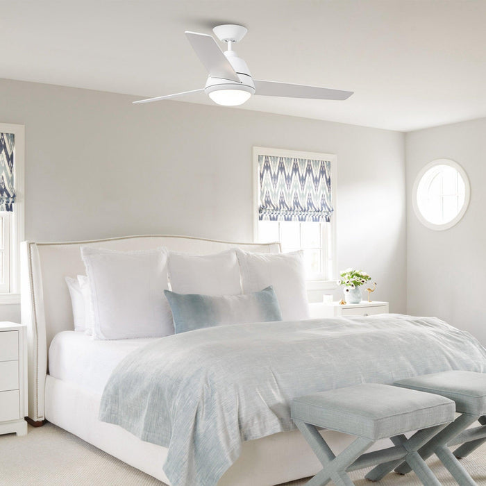 52" 4 Speed Wall Control Ceiling Fan with LED Lighting - Sweatfully
