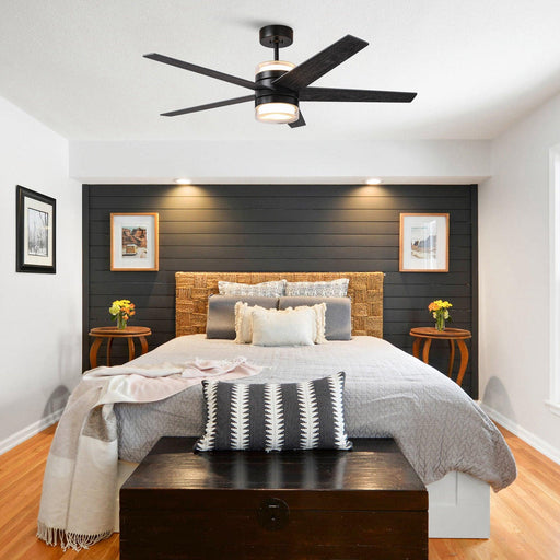 52" Fanelee 5 Blades Industrial Ceiling Fan with LED Lighting - Sweatfully