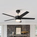52" Fanelee 5 Blades Industrial Ceiling Fan with LED Lighting - Sweatfully
