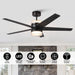 52" Fanelee 5 Blades Industrial Ceiling Fan with LED Lighting - Sweatfully