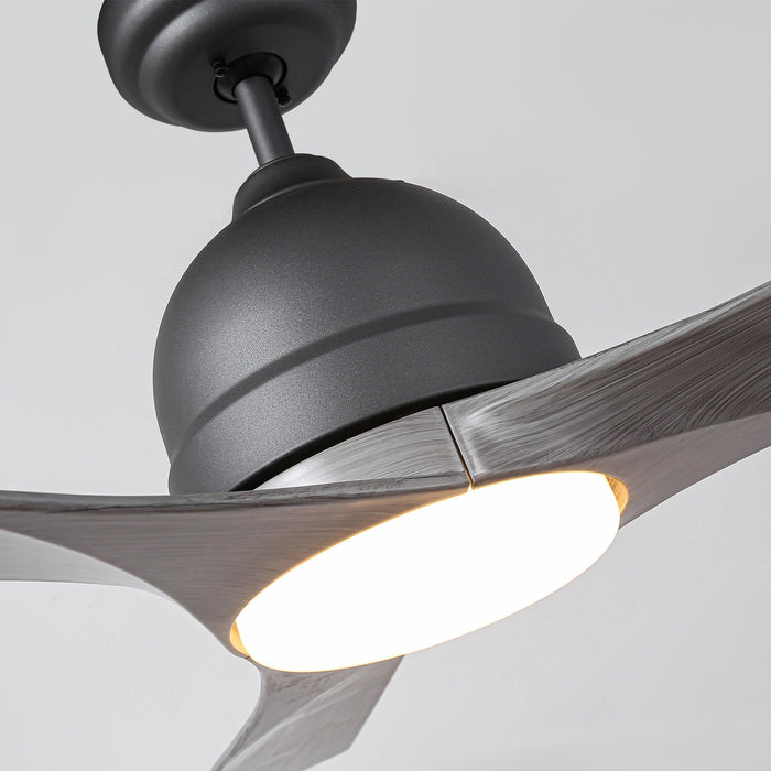 54" Industrial 3 Blades LED Ceiling Fan with Remote Control - Sweatfully
