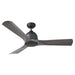 54" Industrial 3 Blades LED Ceiling Fan with Remote Control - Sweatfully
