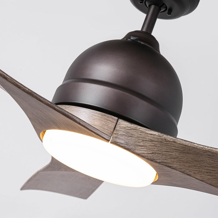 54" Industrial 3 Blades LED Ceiling Fan with Remote Control - Sweatfully