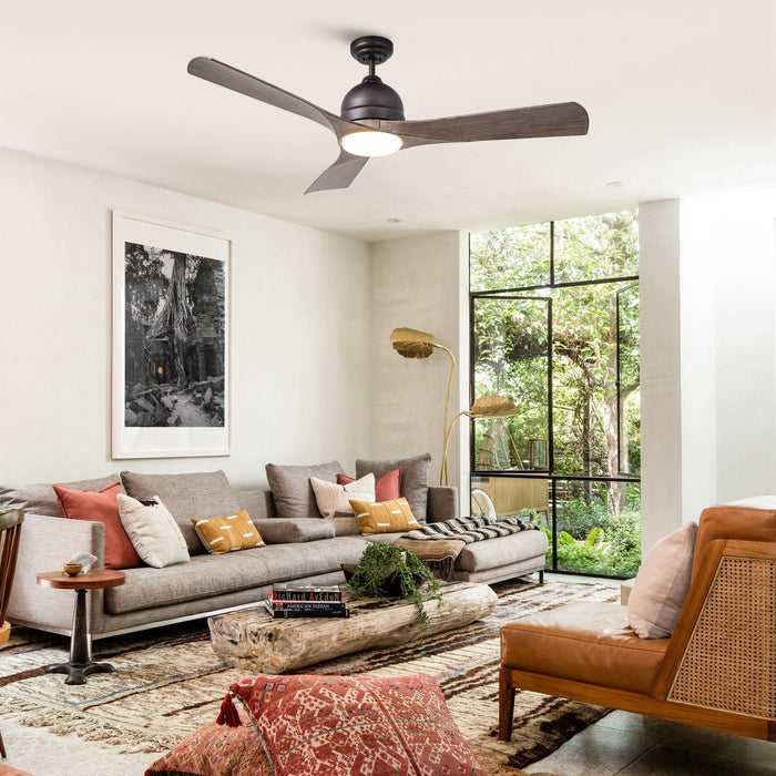 54" Industrial 3 Blades LED Ceiling Fan with Remote Control - Sweatfully