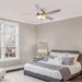 52" Traditional Pull Chain 5 Blades Ceiling Fan with Light - Sweatfully