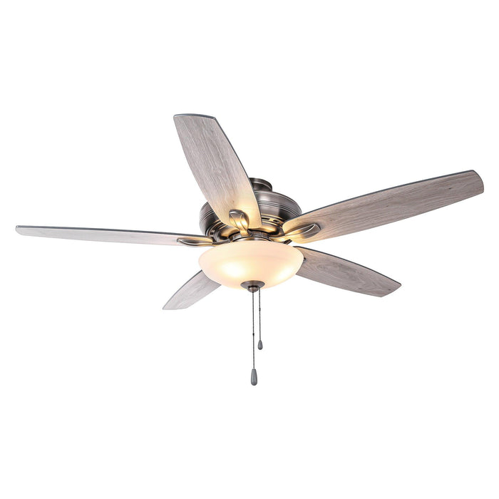 52" Traditional Pull Chain 5 Blades Ceiling Fan with Light - Sweatfully