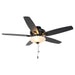 52" Traditional Pull Chain 5 Blades Ceiling Fan with Light - Sweatfully