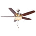 52" Traditional Pull Chain 5 Blades Ceiling Fan with Light - Sweatfully