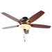 52" Traditional Pull Chain 5 Blades Ceiling Fan with Light - Sweatfully