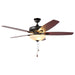 52" Traditional Pull Chain 5 Blades Ceiling Fan with Light - Sweatfully