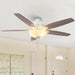 52" Traditional Pull Chain 5 Blades Ceiling Fan with Light - Sweatfully