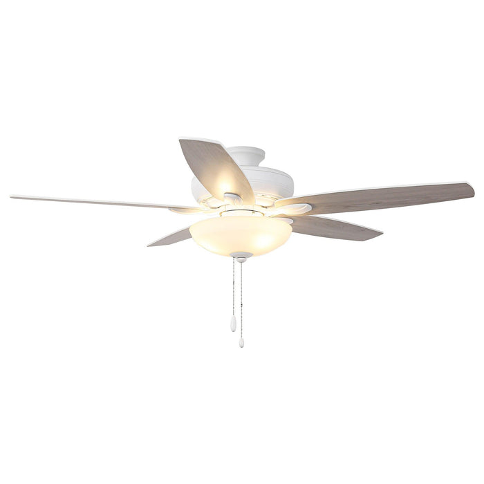 52" Traditional Pull Chain 5 Blades Ceiling Fan with Light - Sweatfully