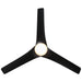 60" Wall Control 3 Blades Black Ceiling Fan with LED Lighting - Sweatfully