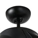 60" Wall Control 3 Blades Black Ceiling Fan with LED Lighting - Sweatfully
