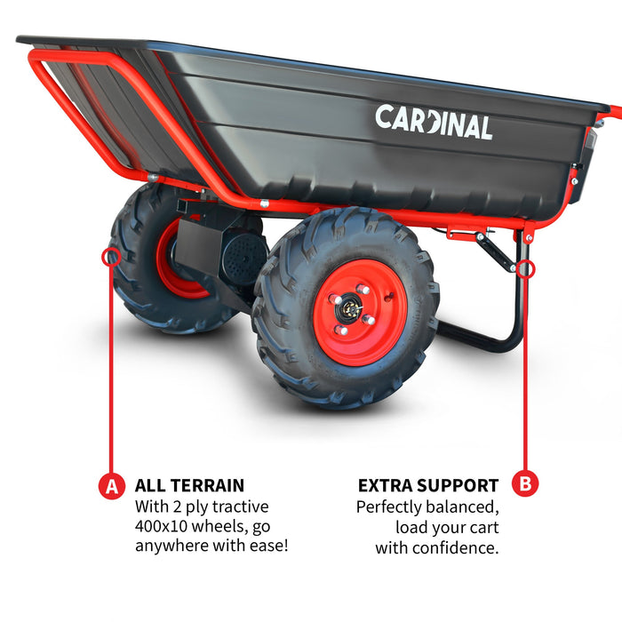 Heavy Duty Electric Utility Cart 40V Battery-Powered Wheelbarrow 660-lb. Bucket Capacity - Sweatfully