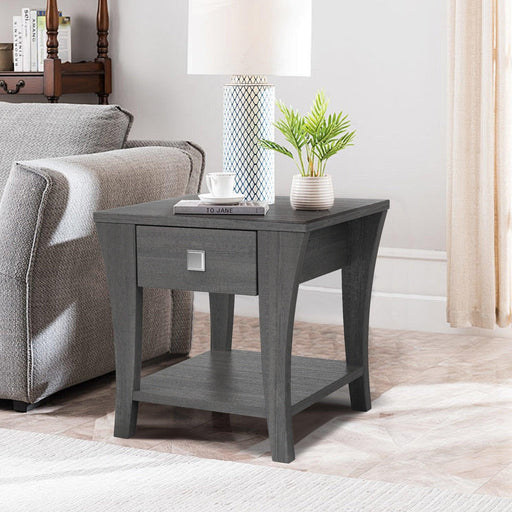 Furniture of America Amity End Table, Gray - Sweatfully