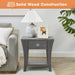 Furniture of America Amity End Table, Gray - Sweatfully