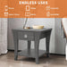 Furniture of America Amity End Table, Gray - Sweatfully