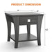 Furniture of America Amity End Table, Gray - Sweatfully
