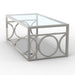 47" Contemporary Coffee Table in Chrome - Sweatfully