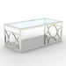 47" Contemporary Coffee Table in Chrome - Sweatfully