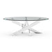 17" H Contemporary Glass Coffee Table in Living Room, Bedroom - Sweatfully
