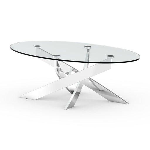 17" H Contemporary Glass Coffee Table in Living Room, Bedroom - Sweatfully