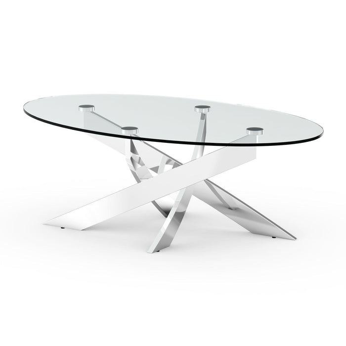 17" H Contemporary Glass Coffee Table in Living Room, Bedroom - Sweatfully