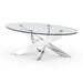 17" H Contemporary Glass Coffee Table in Living Room, Bedroom - Sweatfully